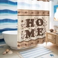 thumbnail image 5 of No Hook Shower Curtain, Country Shower Curtains for Bathroom with See Through Top Window, Texas Star Plants Branches Berry Farmhouse Retro Waterproof & Washable Bath Curtain 60"x72", 5 of 9
