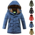 thumbnail image 7 of EnJoCho Youth Hooded Winter Parka Quilted Puffer Coat Boys Girls Fleec𝖾 Lined Insulated Thermal Windproof Snow Jacket 𝖶aterproof Warm Down Coat Kids Outerwear, 7 of 7