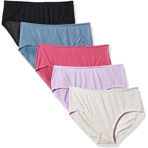Fruit of the Loom Women 5pk Premium Breathable Lowrise Brief Size 5,Fashion Assorted