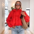 thumbnail image 6 of Nestiefly Women's Zip Up Hoodies Drawstring Windbreaker Jacket Sport Casual Workout Coats Y2K Long Sleeve Outwears with Pockets 2026 Red L, 6 of 7