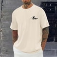 thumbnail image 2 of Mans T-Shirts Plus Size Short Sleeve Solid Color Crew Neck Casual Loose Summer Outdoor Sports Breathable Beach Shirts, 2 of 7