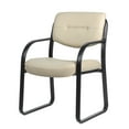 thumbnail image 5 of Boss Office Products Leather Sled Base Reception Chair, Beige, 5 of 7