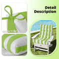 thumbnail image 2 of 45" x 22 "Outdoor High Back Chair Cushion, Set of 2, Waterproof Adirondack Rocking Chair Cushions for Patio, Garden Porch(green white）, 2 of 7