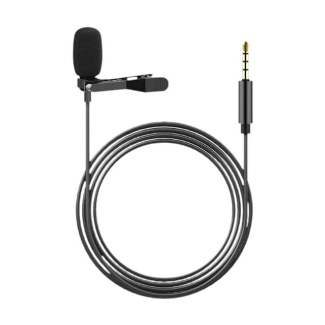 Clip de micrófono de so en micrófono de ruido multipropósito de micrófono Lavalier con conector de 3.5 mm para la entrevista telefónica Vlog