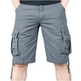 thumbnail image 1 of YYDGH Mens Cargo Shorts Cotton Relaxed Lightweight Multi Pocket Short Pants Outdoor Twill Cargo Shorts Gray L, 1 of 4