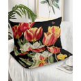 thumbnail image 2 of Luxury Tulip Floral Pillow Covers Queen Size 2 Pack, Farmhouse Vintage Botanical Flowers Soft Bed Throw Pillowcases Breathable Cooling Long Lumbar Body Pillow Sham Cover for Bed Sofa 20''x30'', 2 of 7