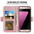 thumbnail image 6 of Asuwish Compatible with Samsung Galaxy S7 Edge Wallet Phone Case and Tempered Glass Screen Protector Flip Credit Card Holder Stand Mandala Flower Cell Cover for S7edge S 7 GS7 7s 7edge Women Pink, 6 of 9