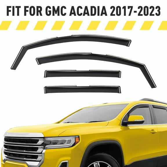 AEROGUYS Extra Durable Window Deflectors in-Channel Window Visors Rain Guards Fit for GMC Acadia 2017-2023, Sun Visors, Wind VentVisors, Exterior Car Accessories - 4 pcs. AG0475