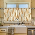 thumbnail image 2 of Yayeee Kitchen Curtains Set of 2 Light Filtering 57"x24" Over Sink Window Panels, Wheat Ears Pattern, 2 of 7
