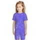 thumbnail image 5 of Balery Purple Glitter Conjunto de Pijama Infantil de Manga Corta con Estampado – Ropa de Dormir de Algodón Suave-4X-Large, 5 of 5
