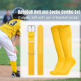 thumbnail image 7 of JASGOOD Baseball Belt and Socks Combo Set for Youth Adult Breathable Softball Socks and Adjustable Elastic Belt, 7 of 7