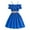 Blue, variant on Girls' Dresses Toddler Summer Sleeveless Solid Color Dress Dance Party with Belt Princess Dress Size 9 Y-10 Y