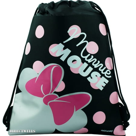 Disney Minnie Mouse Pink Bow Drawstring Bag (Best Bag To Carry At Disney World)
