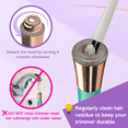 thumbnail image 4 of iMusthav Flawless Facial Hair Removal for Women, Portable Travel Painless Razor Trimmer 16mm Dual Floating Ring 18K Gold Plated with 360° LED Light, 4 of 9