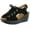 Black, variant on Women's Marcelo Mid Wedge Heel Sandals