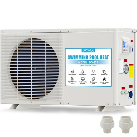 72000 BTU Pool Heater, for 9000 Gallons Inground Ground Pools,Swimming Pool Heaters,230V~240V with Digital Display Multi-Protectionle Timer, Heating and Cooling Pool Heater