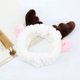 thumbnail image 1 of Diadema blanca para maquillaje, lindo ciervo, moda, lavado cosmético, diadema con lazo para ducha, diadema para lavar la cara, duradera y útil, 1 of 5