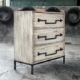 thumbnail image 6 of Uttermost Jory 3-Drawer Wood and Metal Accent Chest in Aged Ivory and Black, 6 of 9
