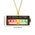 thumbnail image 3 of Collar de energía de batería Pin social Pin de solapa Pin emocional para todas las ocasiones (-) Negro Wdftyju Libre de BPA, 3 of 3
