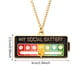 thumbnail image 2 of Social Battery Pin Lapel Emotional Pin para todas las ocasiones (Power Necklace-Black), 2 of 5