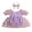 Purple1, variant on Baby Girl Princess Bodysuit Summer Short Puff Sleeve Embroidery Tulle Hem Romper Dress with Headband