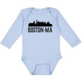 thumbnail image 3 of Inktastic Boston Massachusetts Skyline City Silhouette Boys or Girls Long Sleeve Baby Bodysuit, 3 of 5