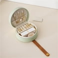 thumbnail image 4 of Pequeña caja portátil del organizador de la joyería del viaje for los pendientes de los anillos del collar, 4 of 7