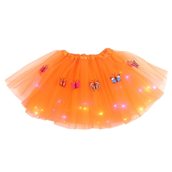 Odeerbi Girls Skirts Baby Girl Clothes Children's Skirt With Light-emitting Butterfly Skirt Pettiskirt Led Light Skirt Party Dresses Skirt