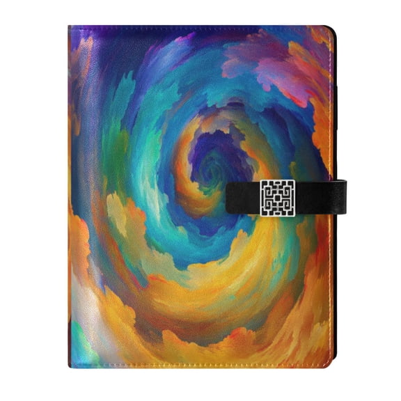 Premium Faux Leather Notebook - Refillable, Multi-Functional Organizer, 23.3x17cm, All-Season Use,Vortex
