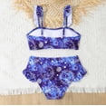 thumbnail image 5 of MuXiKeJi Clothes Girls Swimsuit 2 Piece Tankini Criss Cross Ruched Print Girls Bathing Suit 7-16 Years, 5 of 8