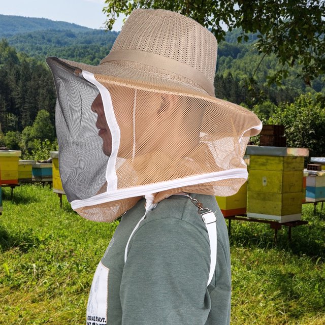 Beekeeper Hat Beekeeping Beekeeping Hat With Veil Outdoor Beekeeper Cowboy Hat Breathable Fireproof Beekeeping Veil Face Head Protector