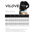 thumbnail image 6 of VILOVE Long Sleeve T-Shirts for Women Halloween Skeleton Graphic Tees Tops, 6 of 6
