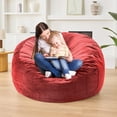 thumbnail image 3 of XIECUVA Bean Bag Chair Stuffed with Foam For Adults，Folding Beanbag Chairs Lounge Sofa Bed，Medium Size Memory Foam Mattress，5 ft, 3 of 8