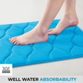 thumbnail image 4 of Oval Shaped Design Embossed Solid Color Memory Foam Soft Bathroom Rug Non-Slip PVC Backing, 4 of 6