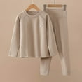 thumbnail image 2 of Cute Summer Set, Kids' Solid Color Warm Home Sleepwear Two-Piece, 2 of 7