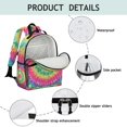 thumbnail image 4 of Colorful Rainbow Tie Dye Spiral Pattern Backpack for School,Cute School Bag,Schoolbag with Adjustable Shoulder Straps & Padded Back,15.25"x11.5"x5.25", 4 of 5
