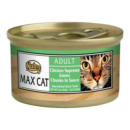 Nutro Max Cat Adult Chicken Supreme Entree Chunks In Sauce Canned Cat Food 3 Ounces (Pack Of 24)