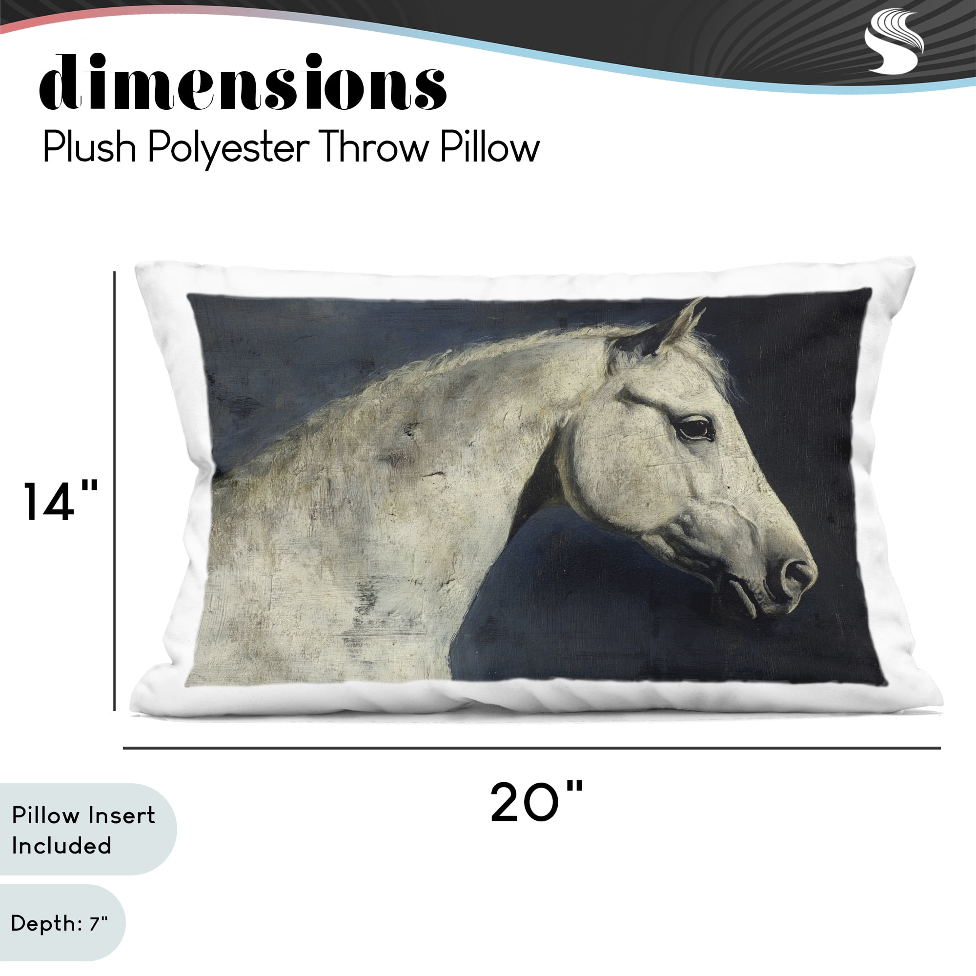Stupell Industries Equine On The Blue Night Decorative Printed Throw Pillow, design by Svetlana Aleynikova