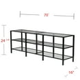 thumbnail image 4 of SEI Furniture Tyler Transitional Metal and Glass TV Stand in Matte Black, 4 of 4