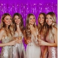 thumbnail image 3 of Sm:)e 4-Pack Light Bright Blinking Purple Foil Fringe Curtains for Events - Birthday, Wedding, Graduation, Christmas, Baby Shower, various festivals Decor Photo Booth Fun!, 3 of 5