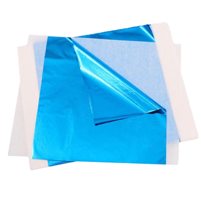 Hojas de papel de imitación Zulema para decoraciones artesanales DIY Azul