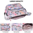 thumbnail image 4 of KXF Crossboby Bag for Women - Waterproof Nylon Multi-Pocket Purse Floral Shoulder Bag Zipper Handbag Messenger Bag, 4 of 7