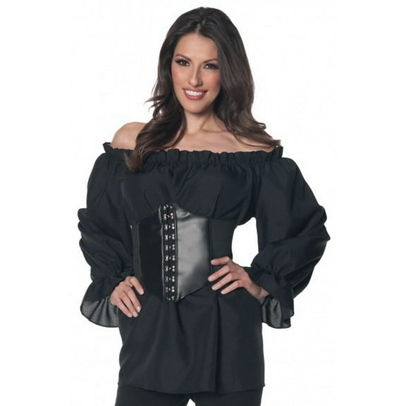 Renaissance Long Sleeve - Black Adult Costume - Small