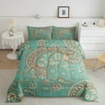 thumbnail image 3 of Feelyou Retro Western Paisley Bedding Comforter Set, Bohemian Damask Flower Twin Comforter Sets, Mandala Hippie Theme Reversible Bedding Set, Microfiber Bedroom Decor, 2pcs, 3 of 9