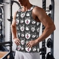 thumbnail image 5 of Cauagu HUSKY Face Print Men's Sleeveless Muscle Shirts,Tank Tops Quick Dry Workout Tank Top Gym Muscle Tee Fitness Bodybuilding T Shirt for Men-Small, 5 of 7