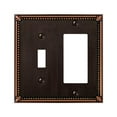 thumbnail image 1 of Imperial Bead Toggle/GFI Combination Switch Plate in Aged Bronze, 1 of 6