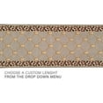 thumbnail image 3 of Custom Size Runner Rug Fleur De Lis French Design Beige Color 26 or 31 inch Wide Pick Your Length Non-Slip Rubber Backing Stair Runner, 3 of 6