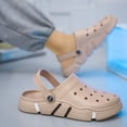thumbnail image 4 of Rokment Womens Mens Garden Clogs Shoes With Back Straps Unisex Gardening Slip on Work Nuring Sandals Beach Outdoor Water Slippers Comfortable Casual Khaki Size 10, 4 of 5