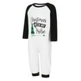 thumbnail image 3 of Family Matching Christmas Pajamas, Romper/Letter Print Long Sleeve Tops and Plaid Pants Loungewear Set, 3 of 10
