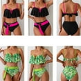 thumbnail image 4 of FLMEI Family Mother Daughter Swimsuits 2PCS Parent-Child Girls Bikini Women Bathing Suit Set for Toddler Kids Mom Two Piece Halter Swimwear, 4 of 9